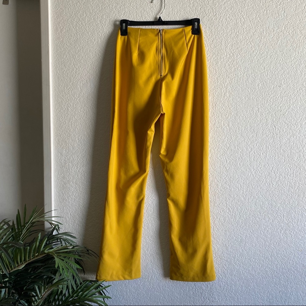 NEW Tiger Mist Kinsley Mustard Pants High Rise - Picture 6 of 9